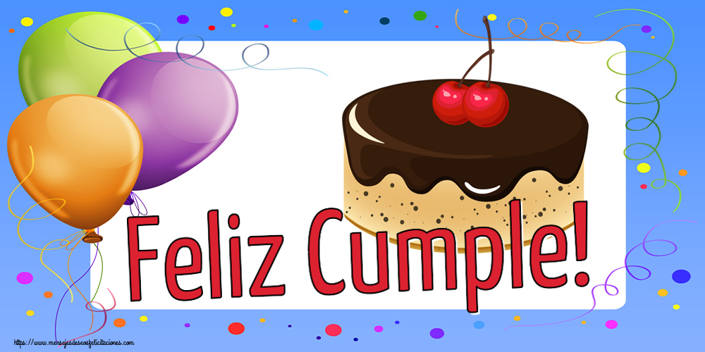 Cumpleaños Feliz Cumple! ~ tarta de chocolate con 2 cerezas