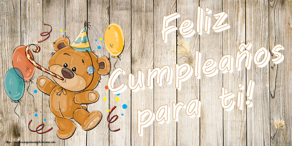 Cumpleaños Feliz Cumpleaños para ti! ~ Teddy con globos