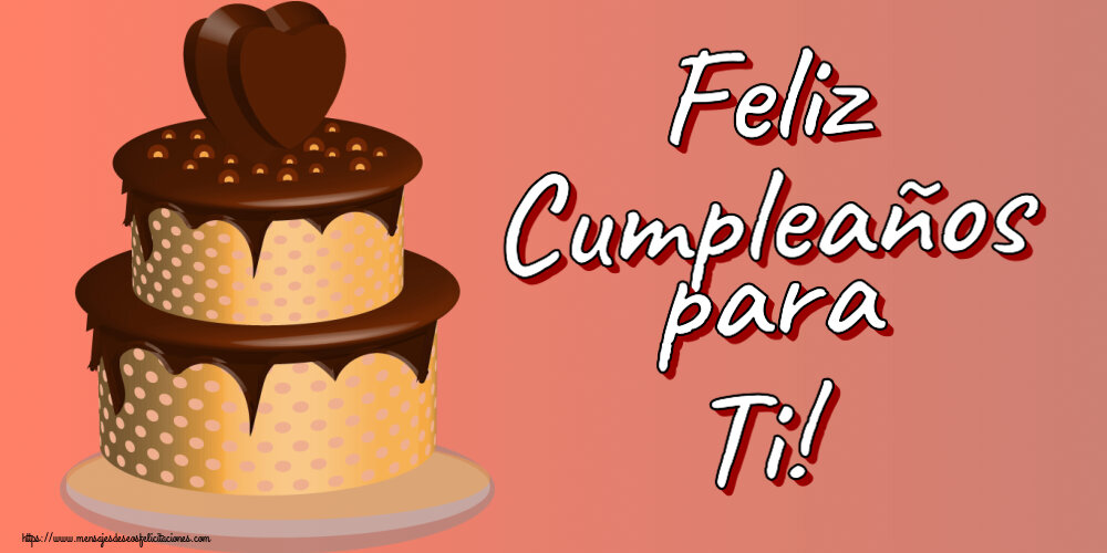 Feliz Cumpleaños para Ti! ~ tarta de chocolate clipart
