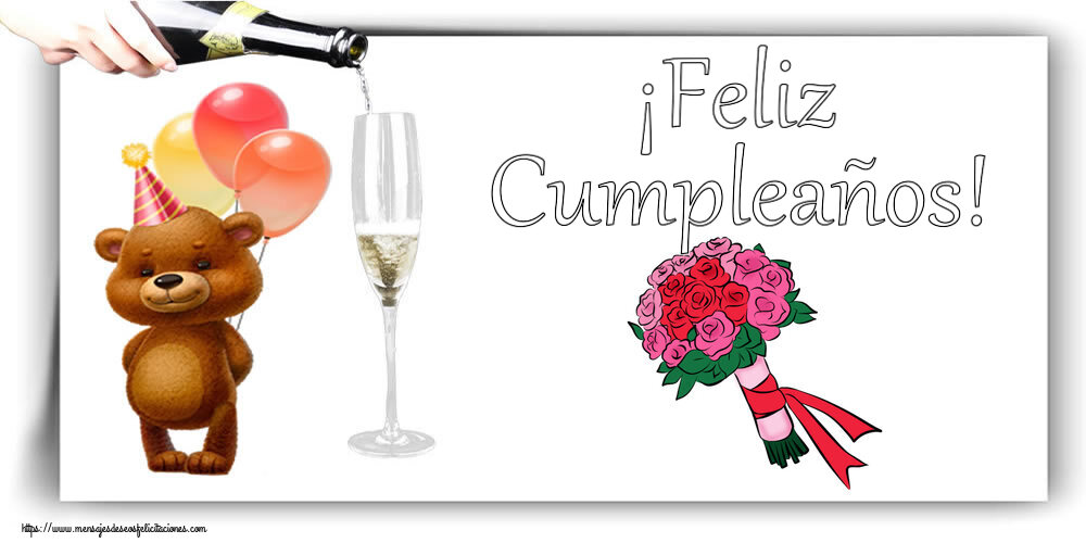 Felicitaciones de cumpleaños - ¡Feliz Cumpleaños! ~ ramo de flores - pintura - mensajesdeseosfelicitaciones.com