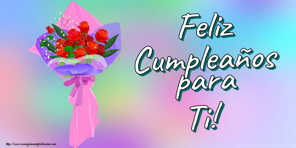 Felicitaciones de cumpleaños - Feliz Cumpleaños para Ti! ~ rosas clipart - mensajesdeseosfelicitaciones.com