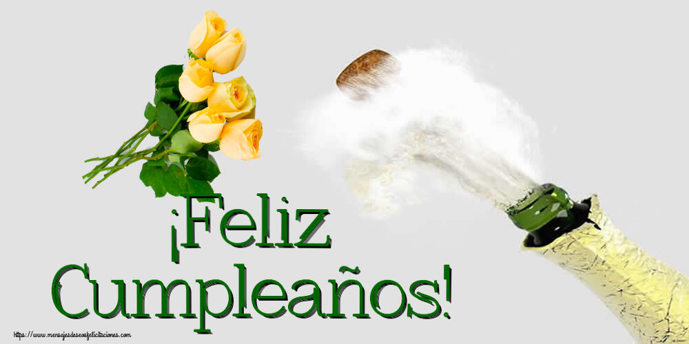 Felicitaciones de cumpleaños - ¡Feliz Cumpleaños! ~ siete rosas amarillas - mensajesdeseosfelicitaciones.com