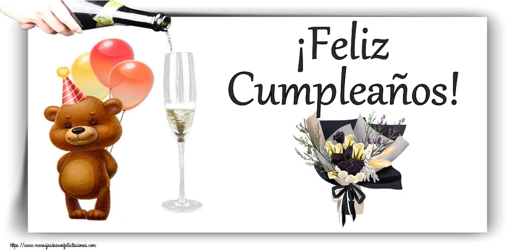 Felicitaciones de cumpleaños - ¡Feliz Cumpleaños! ~ ramo de flores de diseño - mensajesdeseosfelicitaciones.com