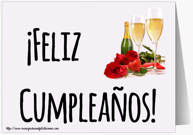 Cumpleaños ¡Feliz Cumpleaños! ~ hermosas rosas y champán