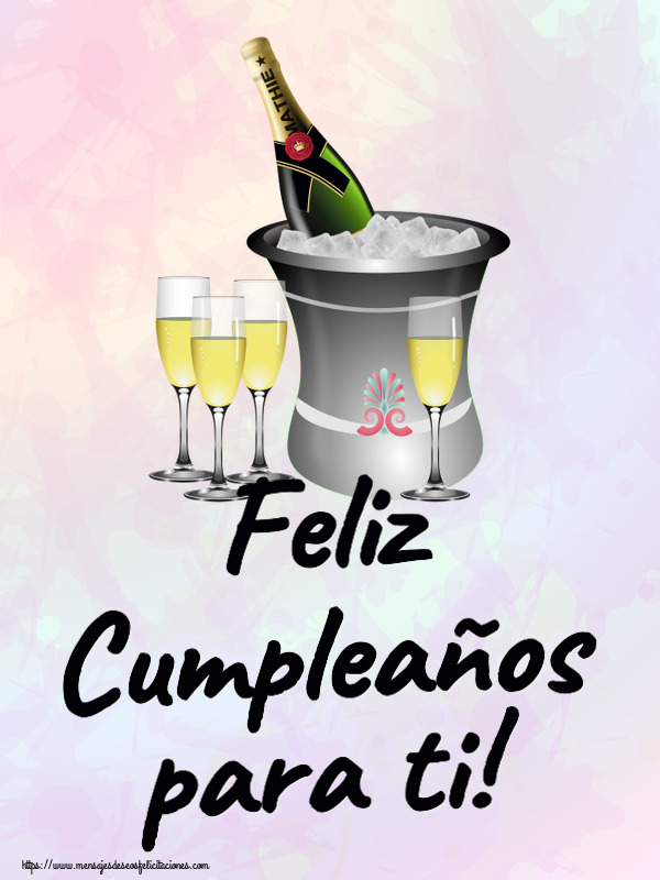 Cumpleaños Feliz Cumpleaños para ti! ~ cubo y copas de champán