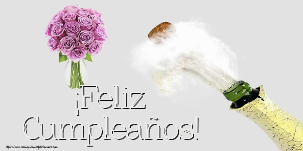 Felicitaciones de cumpleaños - ¡Feliz Cumpleaños! ~ rosas moradas en macetas - mensajesdeseosfelicitaciones.com