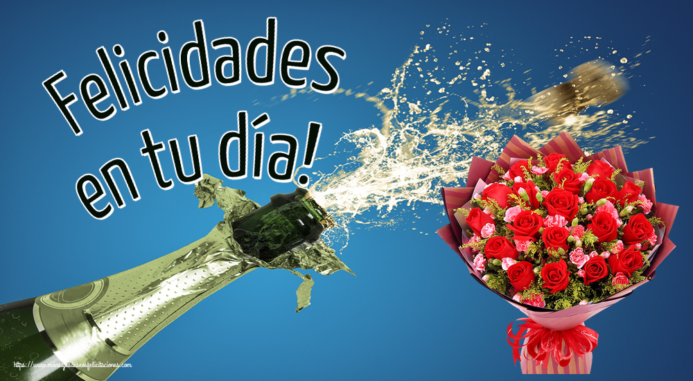 Felicidades en tu día! ~ rosas rojas y claveles