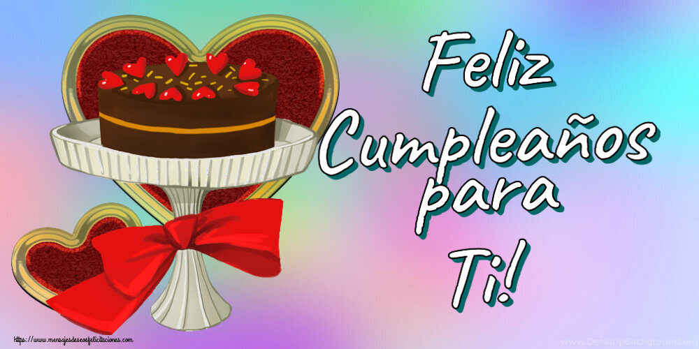 Feliz Cumpleaños para Ti! ~ tarta y corazones