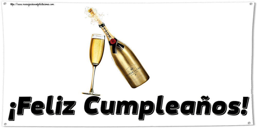 Cumpleaños ¡Feliz Cumpleaños! ~ copas con champagne