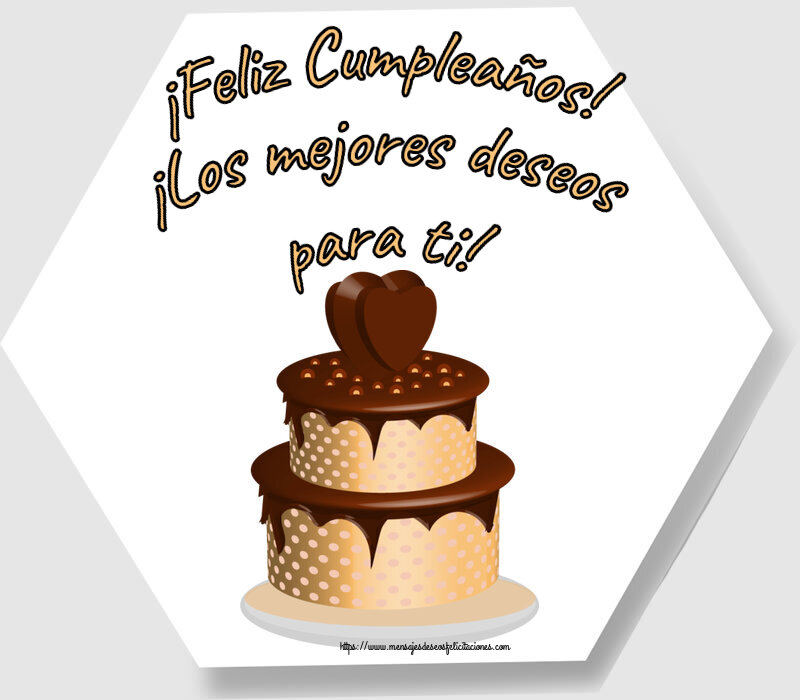 ¡Feliz Cumpleaños! ¡Los mejores deseos para ti! ~ tarta de chocolate clipart