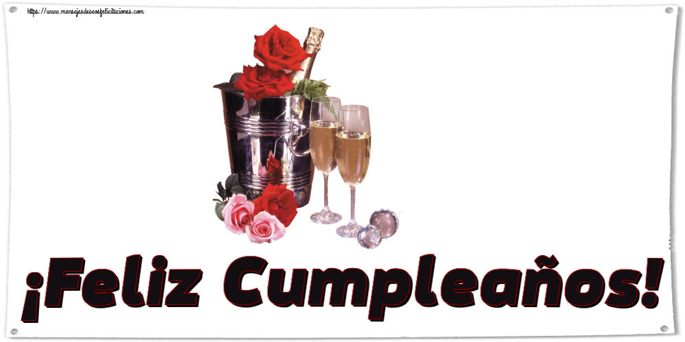 Cumpleaños ¡Feliz Cumpleaños! ~ champán y rosas