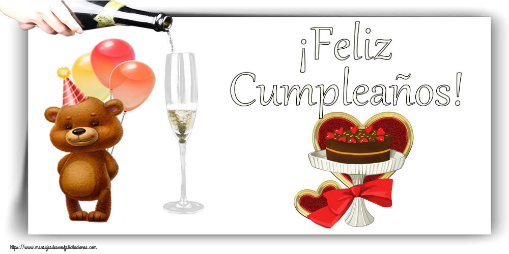 ¡Feliz Cumpleaños! ~ tarta y corazones