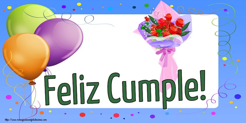 Felicitaciones de cumpleaños - Feliz Cumple! ~ rosas clipart - mensajesdeseosfelicitaciones.com