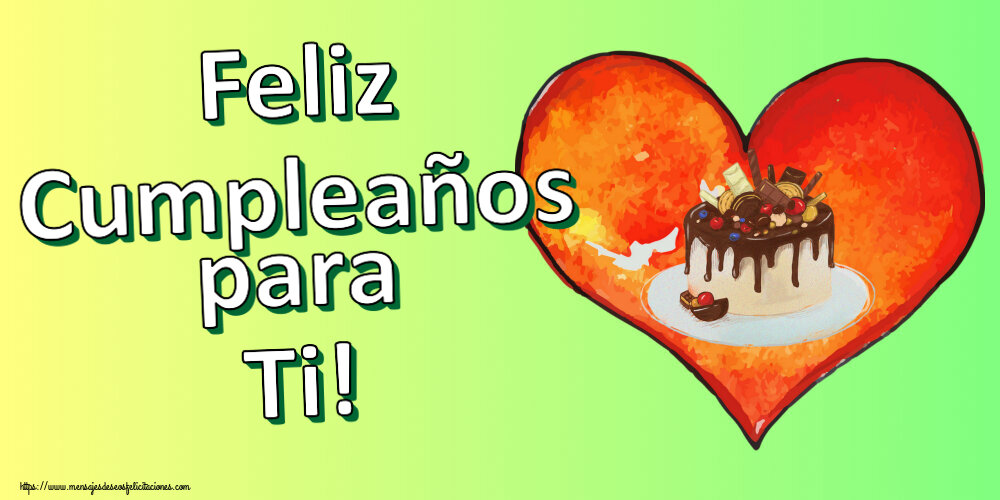 Feliz Cumpleaños para Ti! ~ tarta de caramelo en forma de corazón