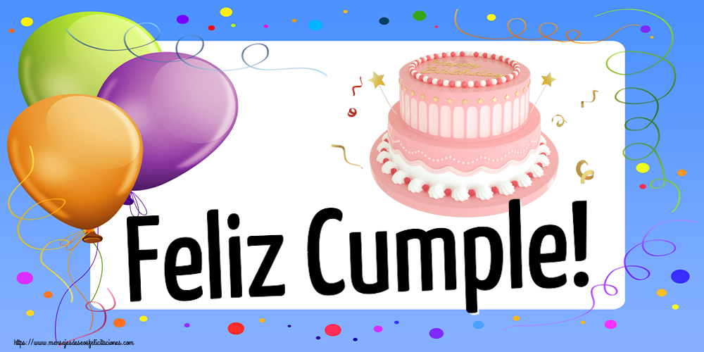 Cumpleaños Feliz Cumple! ~ Tarta rosa con Happy Birthday