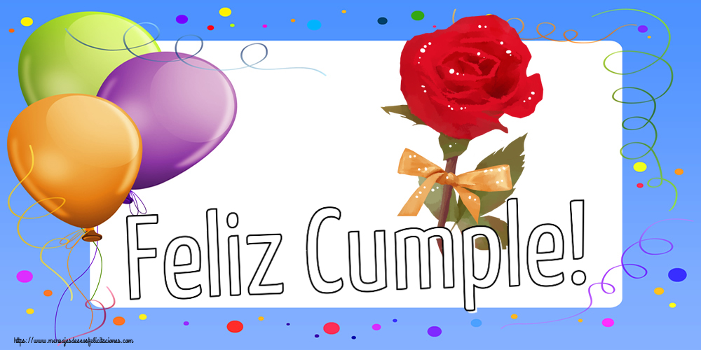 Felicitaciones de cumpleaños - 🌼 Feliz Cumple! ~ una rosa roja pintada - mensajesdeseosfelicitaciones.com