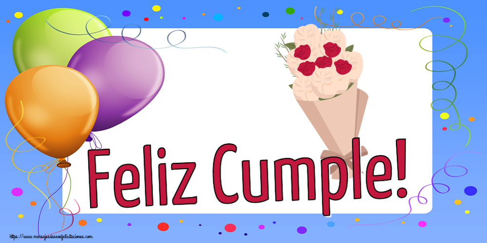 Felicitaciones de cumpleaños - 🌼 Feliz Cumple! ~ ramo de flores clipart - mensajesdeseosfelicitaciones.com