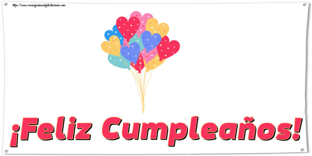 Felicitaciones de cumpleaños - ¡Feliz Cumpleaños! ~ globos de fiesta - mensajesdeseosfelicitaciones.com