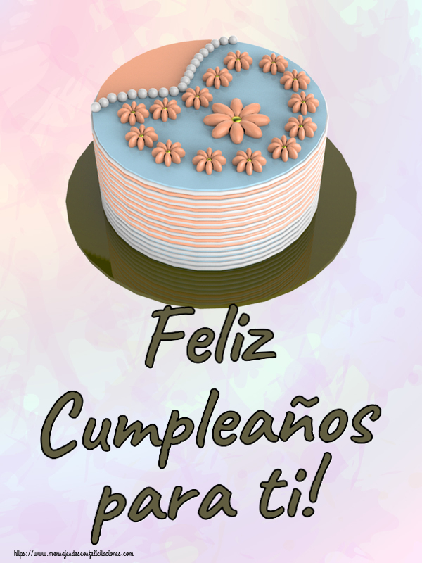 Feliz Cumpleaños para ti! ~ tarta con flores