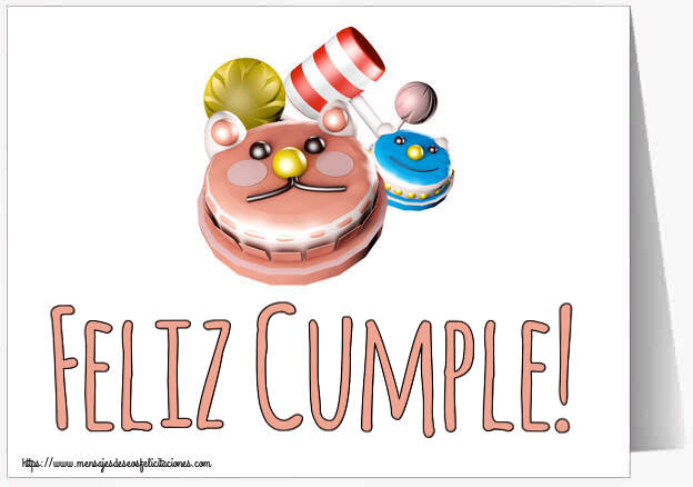 Felicitaciones para niños - Feliz Cumple! ~ tarta divertidas para niños - mensajesdeseosfelicitaciones.com