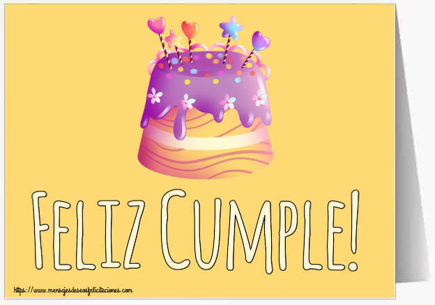 Felicitaciones para niños - Feliz Cumple! ~ tarta de caramelo - mensajesdeseosfelicitaciones.com