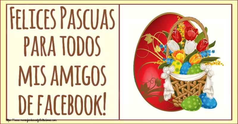 Felices Pascuas para todos mis amigos de facebook! ~ composición con tulipanes y huevos