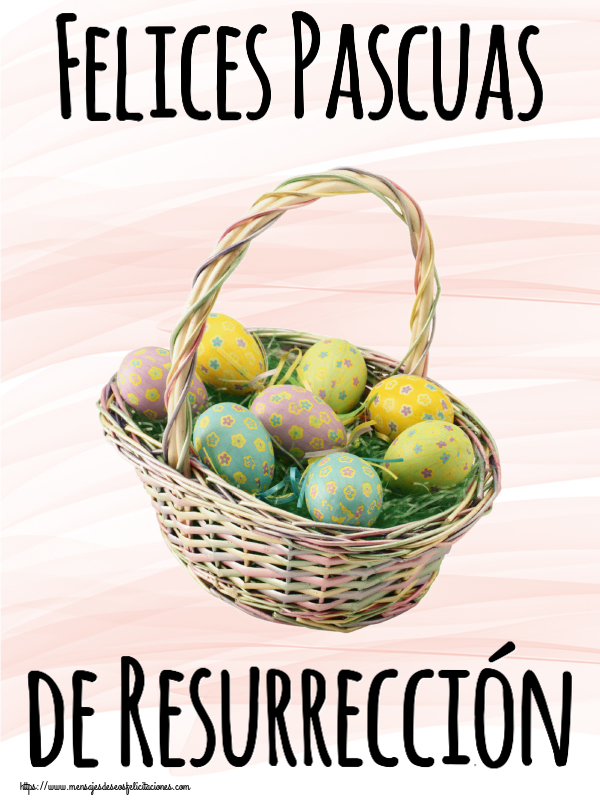 Pascua Felices Pascuas de Resurrección ~ huevos en la cesta
