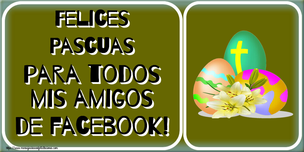 Pascua Felices Pascuas para todos mis amigos de facebook! ~ huevos con cruz