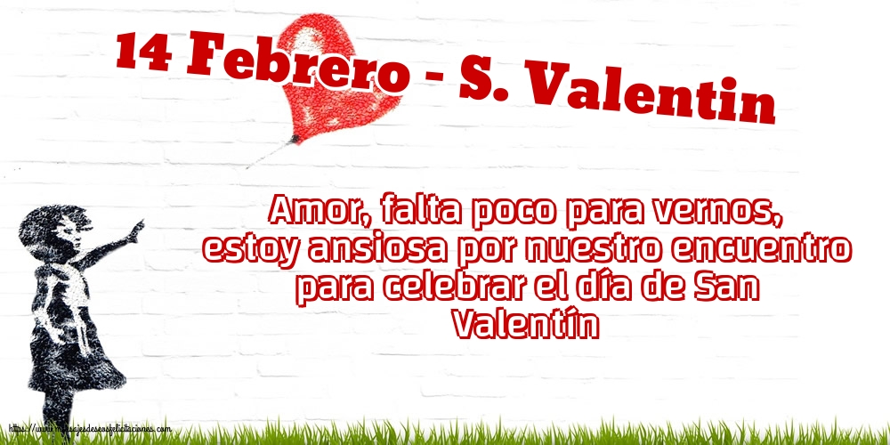 Felicitaciones de San Valentín - 14 Febrero - S. Valentin - mensajesdeseosfelicitaciones.com