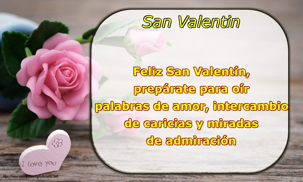 Felicitaciones de San Valentín - San Valentin - mensajesdeseosfelicitaciones.com