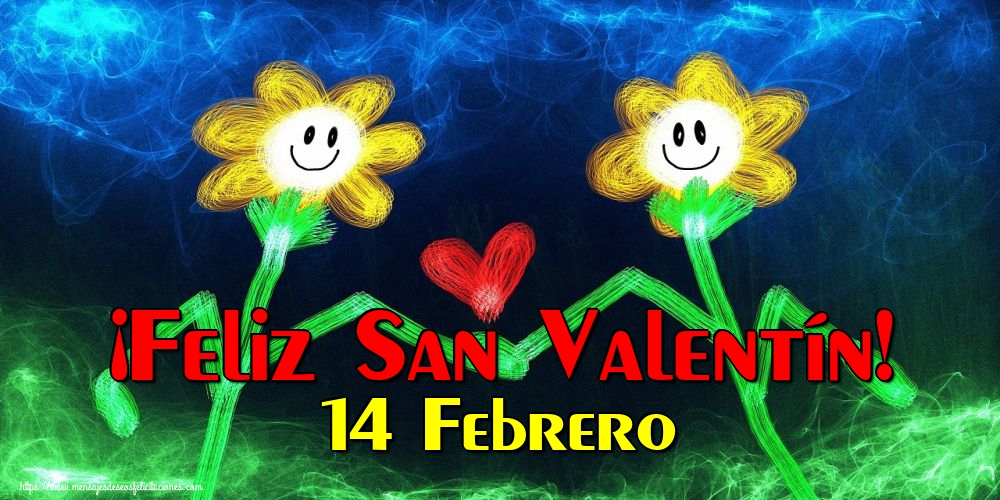 Felicitaciones de San Valentín - ¡Feliz San Valentín! 14 Febrero - mensajesdeseosfelicitaciones.com