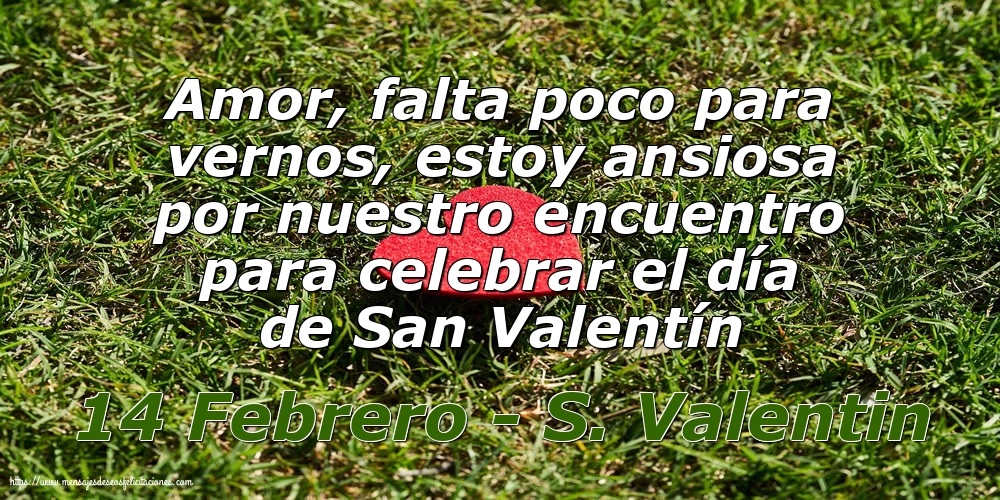 Felicitaciones de San Valentín - 14 Febrero - S. Valentin - mensajesdeseosfelicitaciones.com