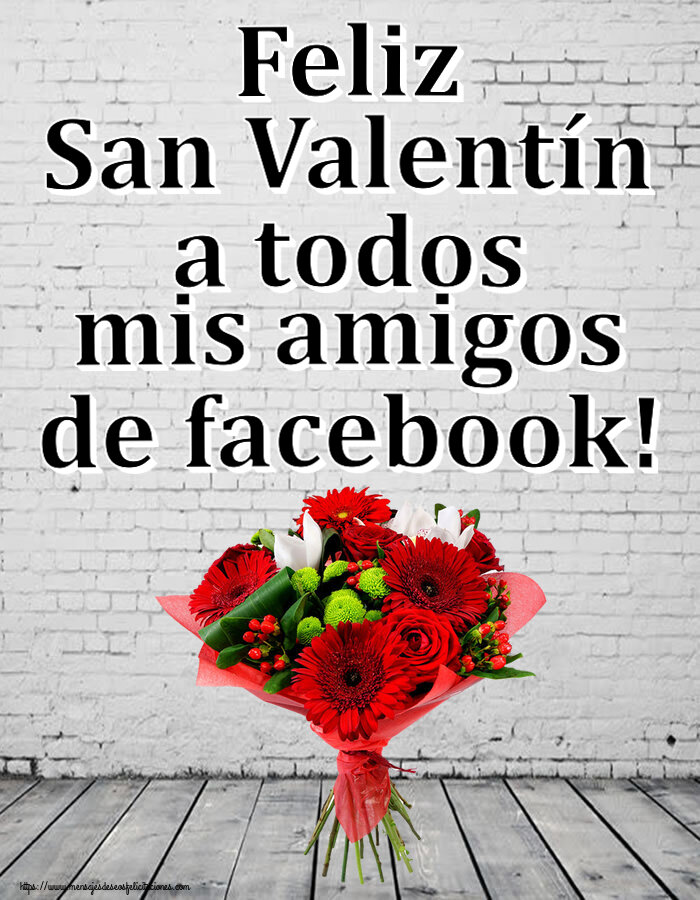 Felicitaciones de San Valentín - Feliz San Valentín a todos mis amigos de facebook! ~ ramo de gerberas - mensajesdeseosfelicitaciones.com