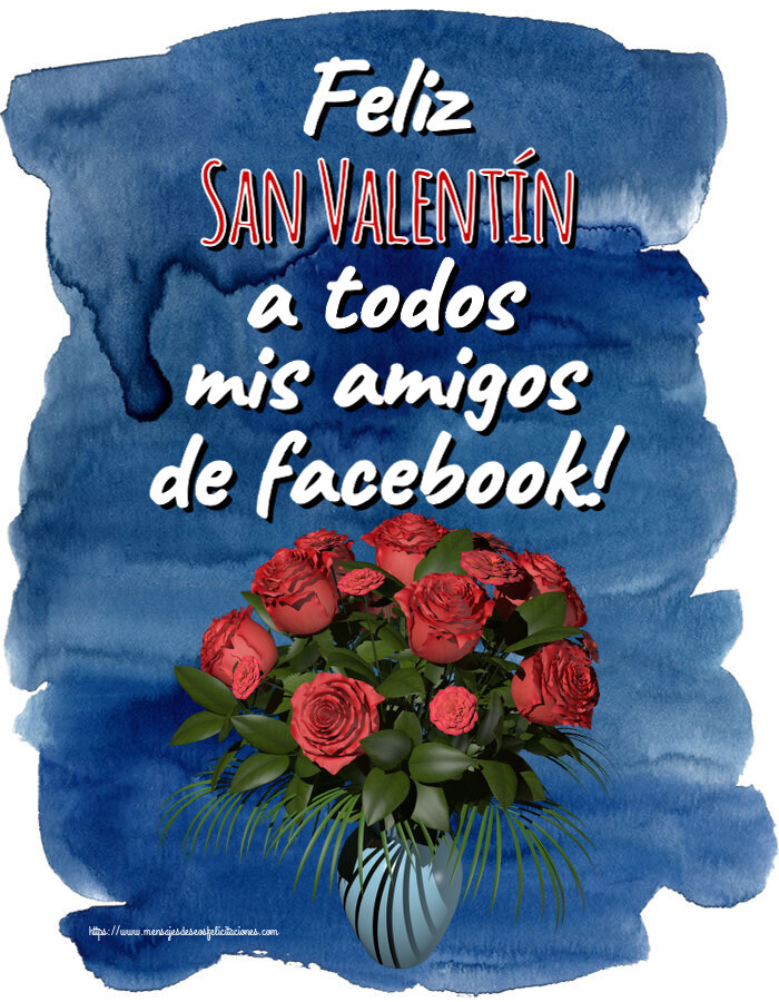 Feliz San Valentín a todos mis amigos de facebook! ~ jarrón con rosas