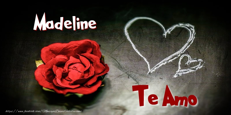 Felicitaciones de amor - Corazón & Rosas | Madeline Te Amo