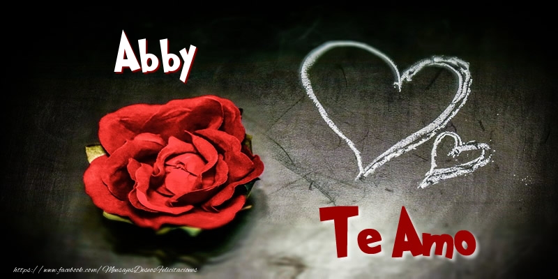 Felicitaciones de amor - Corazón & Rosas | Abby Te Amo