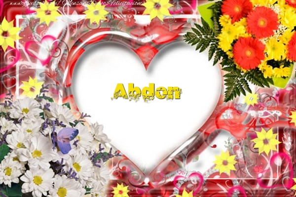 Felicitaciones de amor - Corazón & Flores | Abdon