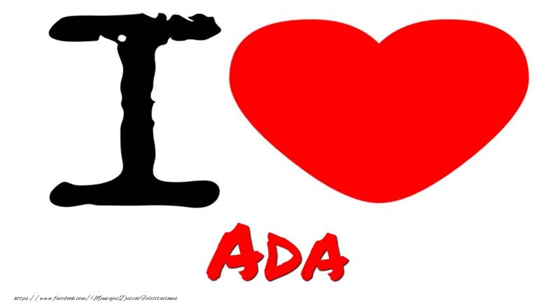 Felicitaciones de amor - I Love Ada