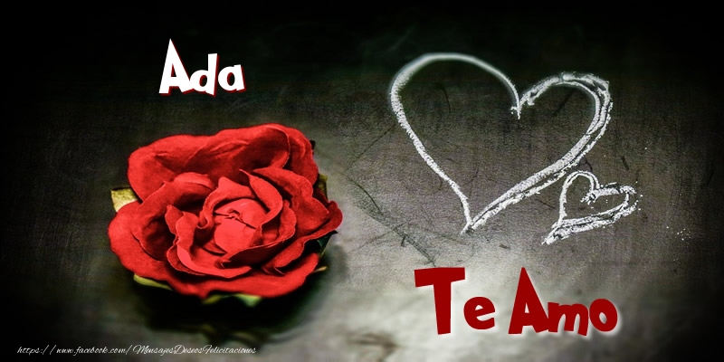 Felicitaciones de amor - Corazón & Rosas | Ada Te Amo