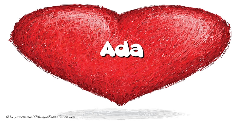 Felicitaciones de amor -  Ada en el corazón