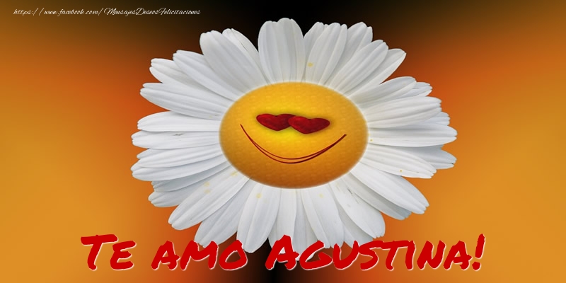 Felicitaciones de amor - Flores | Te amo Agustina!