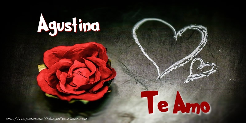 Felicitaciones de amor - Corazón & Rosas | Agustina Te Amo