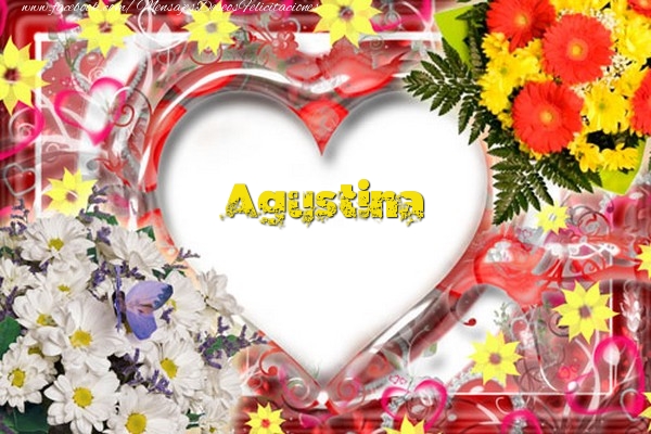 Felicitaciones de amor - Corazón & Flores | Agustina