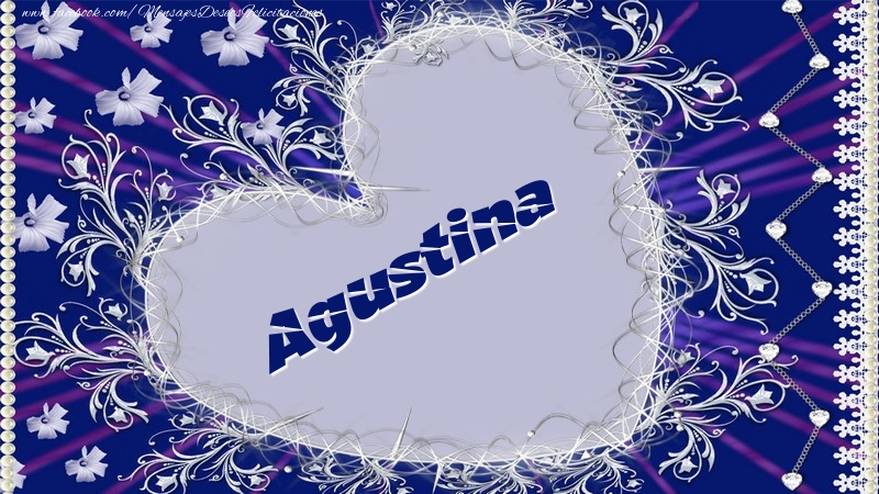Felicitaciones de amor - Corazón | Agustina