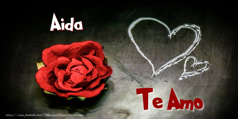 Felicitaciones de amor - Corazón & Rosas | Aida Te Amo
