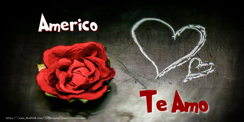 Felicitaciones de amor - Corazón & Rosas | Americo Te Amo