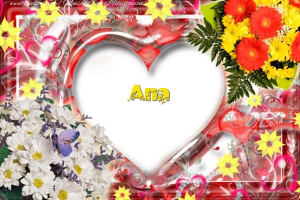 Felicitaciones de amor - Corazón & Flores | Ana