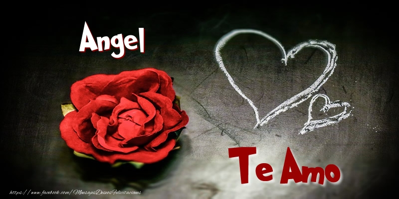 Felicitaciones de amor - Corazón & Rosas | Angel Te Amo