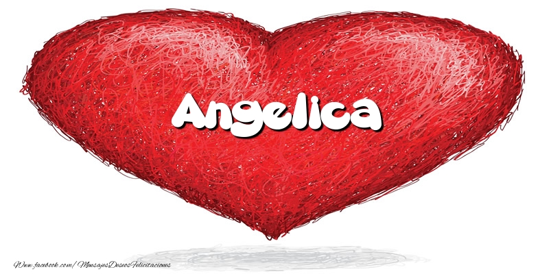 Felicitaciones de amor -  Angelica en el corazón