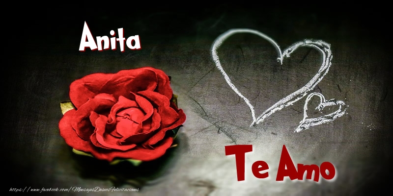 Felicitaciones de amor - Corazón & Rosas | Anita Te Amo